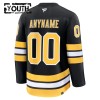 Lapsille NHL Boston Bruins Pelipaita Custom Fanatics Premium 2025-26 koti Musta