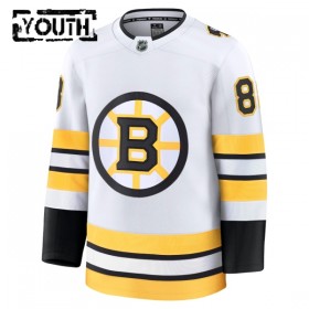 Lapsille NHL Boston Bruins Pelipaita Fanatics Premium David Pastrnak 2025-26 vieras Valkoinen