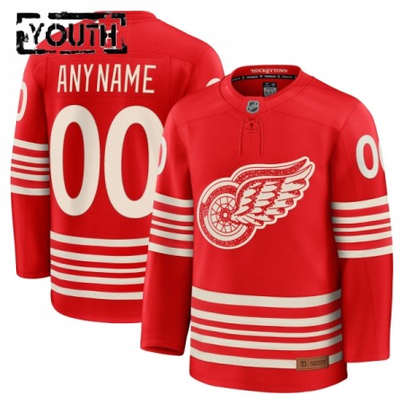 Lapsille NHL Detroit Red Wings Pelipaita Custom Fanatics Centennial Premium 2025-26 Punainen