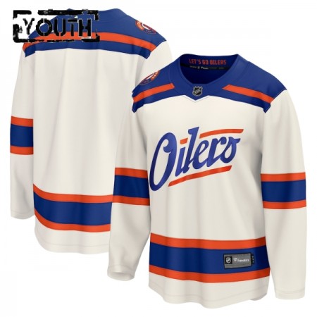 Lapsille NHL Edmonton Oilers Pelipaita Custom Fanatics Premium 2025-26 Kolmas Valkoinen