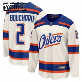 Lapsille NHL Edmonton Oilers Pelipaita Fanatics Premium Evan Bouchard 2025-26 Kolmas Valkoinen
