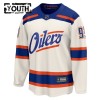 Lapsille NHL Edmonton Oilers Pelipaita Fanatics Premium Ryan Nugent-Hopkins 2025-26 Kolmas Valkoinen