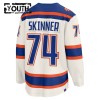Lapsille NHL Edmonton Oilers Pelipaita Fanatics Premium Stuart Skinner 2025-26 Kolmas Valkoinen