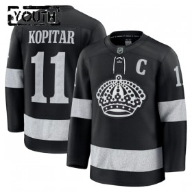 Lapsille NHL Los Angeles Kings Pelipaita Fanatics Premium Anze Kopitar 2025-26 Kolmas Musta