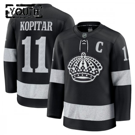 Lapsille NHL Los Angeles Kings Pelipaita Fanatics Premium Anze Kopitar 2025-26 Kolmas Musta