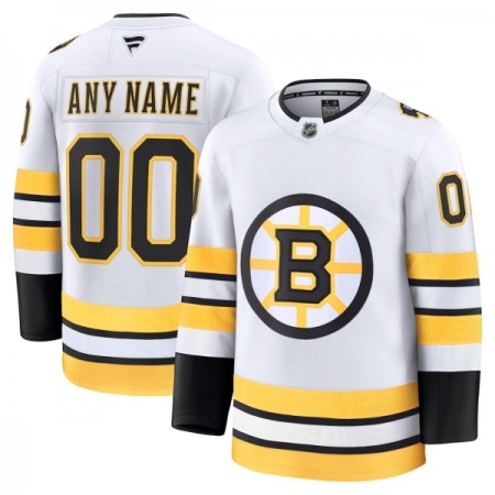 Miehille NHL Boston Bruins Pelipaita Custom Fanatics Premium 2025-26 vieras Valkoinen