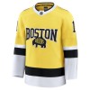 Miehille NHL Boston Bruins Pelipaita Fanatics NHL Stadium Series Premium Jeremy Swayman 2025-26 Gold