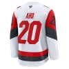Miehille NHL Carolina Hurricanes Pelipaita Fanatics Premium Sebastian Aho 2025-26 vieras Valkoinen