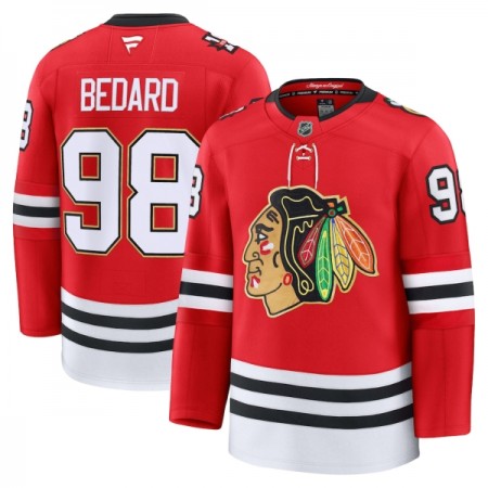 Miehille NHL Chicago Blackhawks Pelipaita Fanatics Centennial Premium Connor Bedard 2025-26 Punainen