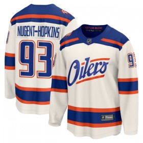 Miehille NHL Edmonton Oilers Pelipaita Fanatics Premium Ryan Nugent-Hopkins 2025-26 Kolmas Valkoinen