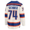 Miehille NHL Edmonton Oilers Pelipaita Fanatics Premium Stuart Skinner 2025-26 Kolmas Valkoinen