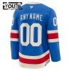 Lapsille NHL New York Rangers Pelipaita Custom Fanatics Centennial Premium 2025-26 Sininen