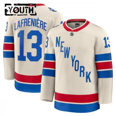 Lapsille NHL New York Rangers Pelipaita Fanatics Premium Alexis Lafreniere 2025-26 Winter Classic Valkoinen