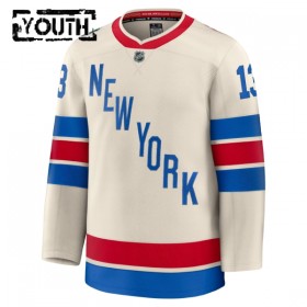 Lapsille NHL New York Rangers Pelipaita Fanatics Premium Alexis Lafreniere 2025-26 Winter Classic Valkoinen