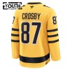 Lapsille NHL Pittsburgh Penguins Pelipaita Fanatics Premium Sidney Crosby 2025-26 Kolmas Gold