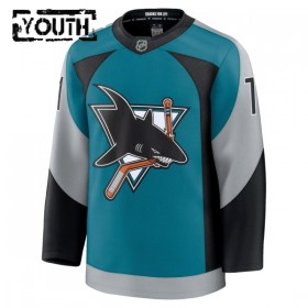 Lapsille NHL San Jose Sharks Pelipaita Fanatics Premium Macklin Celebrini 2025-26 Kolmas Teal