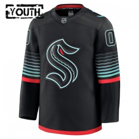 Lapsille NHL Seattle Kraken Pelipaita Custom Fanatics Premium 2025-26 Kolmas Musta