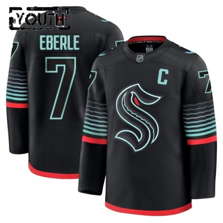 Lapsille NHL Seattle Kraken Pelipaita Fanatics Premium Eberle Jordan 2025-26 Kolmas Musta