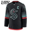 Lapsille NHL Seattle Kraken Pelipaita Fanatics Premium Eberle Jordan 2025-26 Kolmas Musta