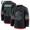 Lapsille NHL Seattle Kraken Pelipaita Fanatics Premium Philipp Grubauer 2025-26 Kolmas Musta