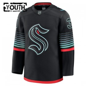 Lapsille NHL Seattle Kraken Pelipaita Fanatics Premium Philipp Grubauer 2025-26 Kolmas Musta