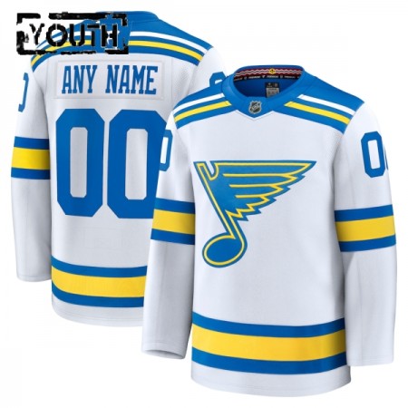 Lapsille NHL St. Louis Blues Pelipaita Custom Fanatics Premium 2025-26 vieras Valkoinen