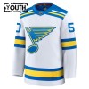 Lapsille NHL St. Louis Blues Pelipaita Fanatics Premium Binnington Jordan 2025-26 vieras Valkoinen