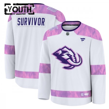Lapsille Pelipaita Custom Utah Hockey Club Fanatics Hockey Fights Cancer Practice Valkoinen