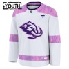 Lapsille Pelipaita Custom Utah Hockey Club Fanatics Hockey Fights Cancer Practice Valkoinen