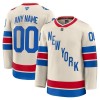 Miehille NHL New York Rangers Pelipaita Custom Fanatics Premium 2025-26 Winter Classic Valkoinen