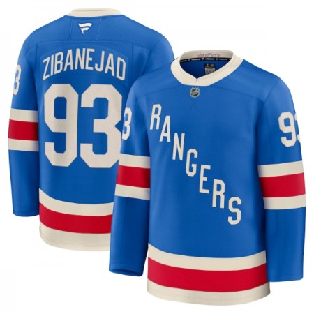 Miehille NHL New York Rangers Pelipaita Fanatics Centennial Premium Mika Zibanejad 2025-26 Sininen