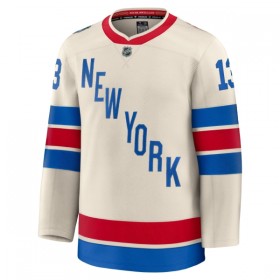 Miehille NHL New York Rangers Pelipaita Fanatics Premium Alexis Lafreniere 2025-26 Winter Classic Valkoinen