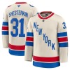 Miehille NHL New York Rangers Pelipaita Fanatics Premium Igor Shesterkin 2025-26 Winter Classic Valkoinen
