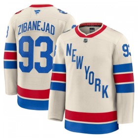 Miehille NHL New York Rangers Pelipaita Fanatics Premium Mika Zibanejad 2025-26 Winter Classic Valkoinen