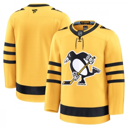 Miehille NHL Pittsburgh Penguins Pelipaita Custom Fanatics Premium 2025-26 Kolmas Gold