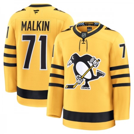 Miehille NHL Pittsburgh Penguins Pelipaita Fanatics Premium Evgeni Malkin 2025-26 Kolmas Gold