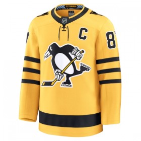 Miehille NHL Pittsburgh Penguins Pelipaita Fanatics Premium Sidney Crosby 2025-26 Kolmas Gold