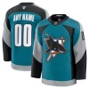 Miehille NHL San Jose Sharks Pelipaita Custom Fanatics Premium 2025-26 Kolmas Teal