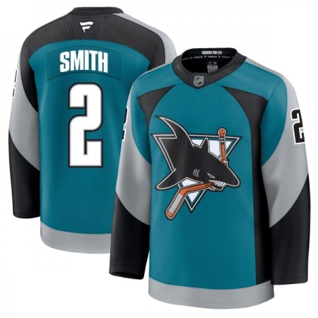 Miehille NHL San Jose Sharks Pelipaita Fanatics Premium Will Smith 2025-26 Kolmas Teal