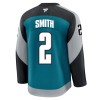 Miehille NHL San Jose Sharks Pelipaita Fanatics Premium Will Smith 2025-26 Kolmas Teal