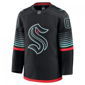 Miehille NHL Seattle Kraken Pelipaita Custom Fanatics Premium 2025-26 Kolmas Musta