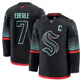 Miehille NHL Seattle Kraken Pelipaita Fanatics Premium Eberle Jordan 2025-26 Kolmas Musta