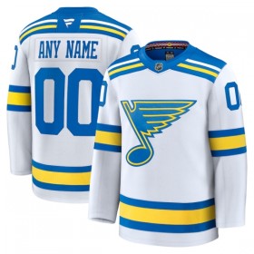 Miehille NHL St. Louis Blues Pelipaita Custom Fanatics Premium 2025-26 vieras Valkoinen