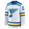 Miehille NHL St. Louis Blues Pelipaita Custom Fanatics Premium 2025-26 vieras Valkoinen