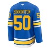 Miehille NHL St. Louis Blues Pelipaita Fanatics Premium Binnington Jordan 2025-26 koti Sininen