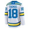 Miehille NHL St. Louis Blues Pelipaita Fanatics Premium Robert Thomas 2025-26 vieras Valkoinen