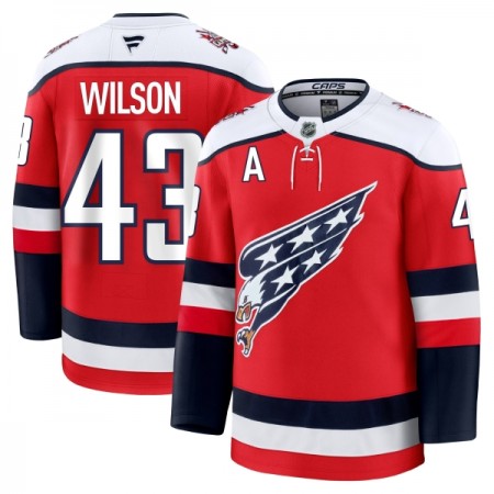 Miehille NHL Washington Capitals Pelipaita Fanatics Premium Tom Wilson 2025-26 Kolmas Punainen