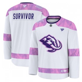 Miehille Pelipaita Custom Utah Hockey Club Fanatics Hockey Fights Cancer Practice Valkoinen