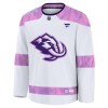 Miehille Pelipaita Custom Utah Hockey Club Fanatics Hockey Fights Cancer Practice Valkoinen