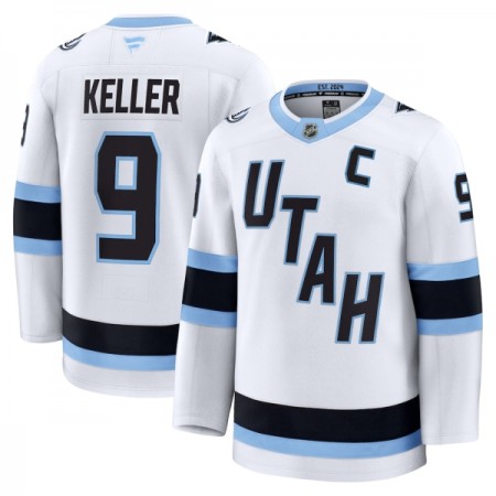 Miehille Pelipaita Utah Hockey Club Fanatics Premium Clayton Keller vieras Valkoinen